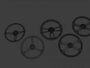 Vintage Steering Wheels 3D Model