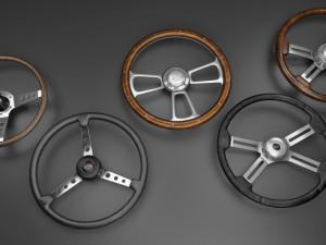 Vintage Steering Wheels 3D 모델