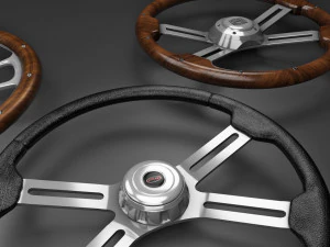 Vintage Steering Wheels 3D Model