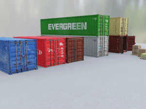 Konteyner Paketi 3D Model