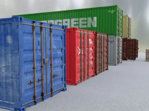 Konteyner Paketi 3D Model