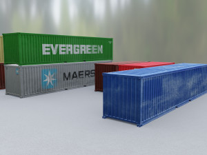 Container Pack 3Dモデル
