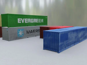 Konteyner Paketi 3D Model
