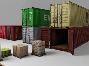 Konteyner Paketi 3D Model