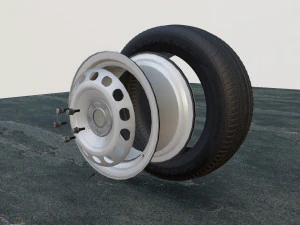 Steel Wheels 3D Model