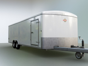 Car and Multi Purpose Enclosed Trailer Model 3D