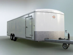 Car and Multi Purpose Enclosed Trailer 3D Model