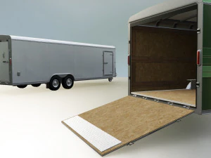 Car and Multi Purpose Enclosed Trailer 3D Model