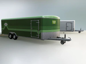 Car and Multi Purpose Enclosed Trailer 3D Model