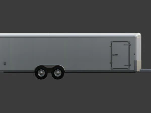 Car and Multi Purpose Enclosed Trailer 3D Model