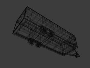 Car and Multi Purpose Enclosed Trailer Model 3D