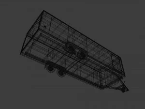 Car and Multi Purpose Enclosed Trailer 3D Model