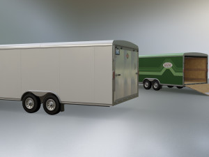 Car and Multi Purpose Enclosed Trailer Model 3D