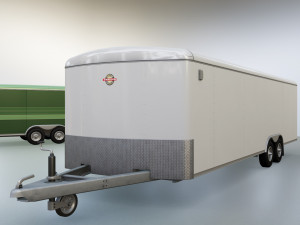 Car and Multi Purpose Enclosed Trailer Model 3D