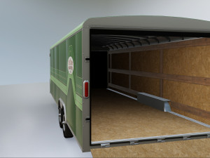 Car and Multi Purpose Enclosed Trailer Model 3D
