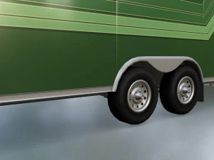 Car and Multi Purpose Enclosed Trailer 3D Model