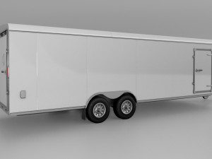 Car and Multi Purpose Enclosed Trailer Model 3D