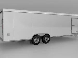 Car and Multi Purpose Enclosed Trailer 3D Model