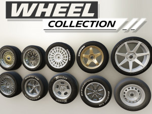 Collection of Wheels and Tires 3D Model