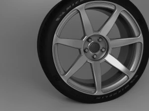 Collection of Wheels and Tires 3D Model