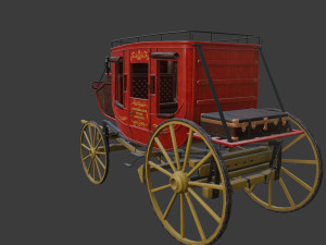 Wagons en bois anciens Modèle 3D