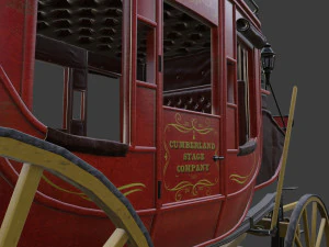 Antique Wood Wagons 3D Model
