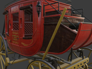 Wagons en bois anciens Modèle 3D