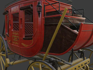 Antique Wood Wagons 3D Model