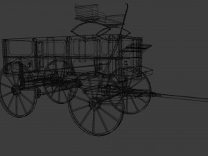 Wagons en bois anciens Modèle 3D