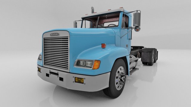 Freightliner FLD Semi Truck 3D Model .c4d .max .obj .3ds .fbx .stl .blend 