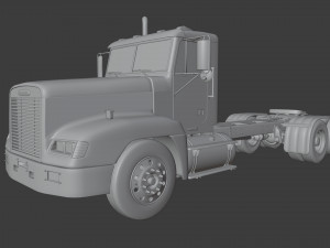 Freightliner FLD Semi Truck 3D Model