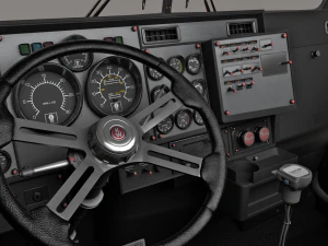 Kenworth T800 Semi Truck Heavy Haul 3D Model