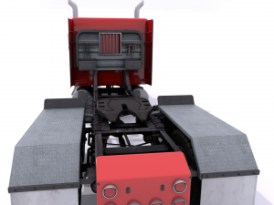 Kenworth T800 Semi Truck Heavy Haul 3D Модель