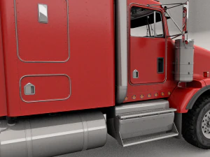 Kenworth T800 Semi Truck Heavy Haul 3D Model