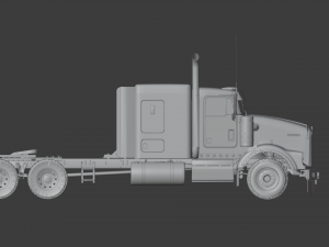 Kenworth T800 Semi Truck Heavy Haul 3D Модель