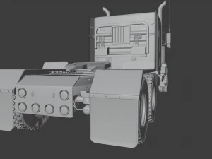 Kenworth T800 Semi Truck Heavy Haul 3D Model