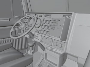 Kenworth T800 Semi Truck Heavy Haul 3D Модель