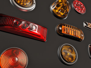 Emergency and Marker Lights Collection 3D Model
