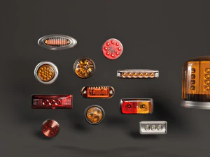 Coleta de luzes de emerg&ecirc;ncia e marcadores Modelo 3D