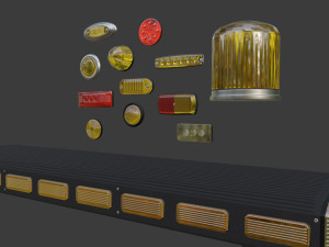 Emergency and Marker Lights Collection 3D Model