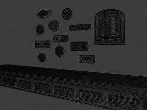 Emergency and Marker Lights Collection 3D Model