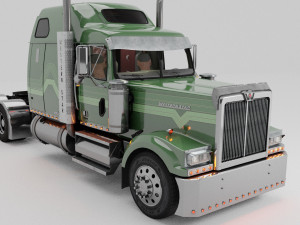 Western Star 4900 EX Semi Truck 3D Model