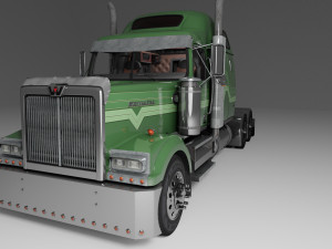 Western Star 4900 EX Semi Truck 3D Model