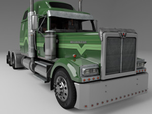 Western Star 4900 EX Semi Truck 3D Model