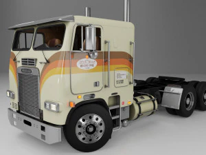 Semi Caminh&atilde;o Freightliner FLT - FLA Cabover Modelo 3D