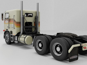Freightliner FLT - FLA Cabover Semi Truck Modelo 3D