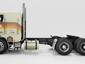 Freightliner FLT - FLA Cabover Semi Truck Modelo 3D
