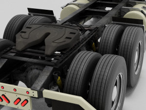 Freightliner FLT - FLA Cabover Semi Truck Modelo 3D