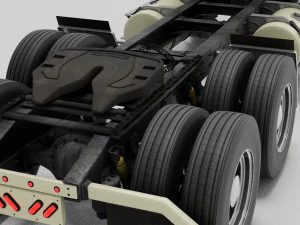 Freightliner FLT - FLA Cabover Semi Truck 3D Model