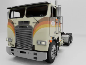 Freightliner FLT - FLA Cabover Semi Truck 3D Model